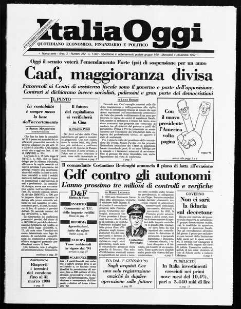 Italia oggi : quotidiano di economia finanza e politica